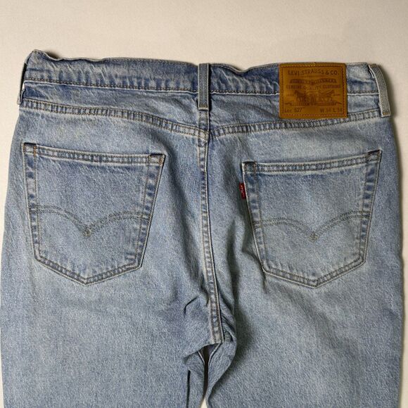 Levi's 527 PREMIUM Denim Men's Size 34x34 Light Wash, Distressed, Quality! 2/$50 - Picture 9 of 16